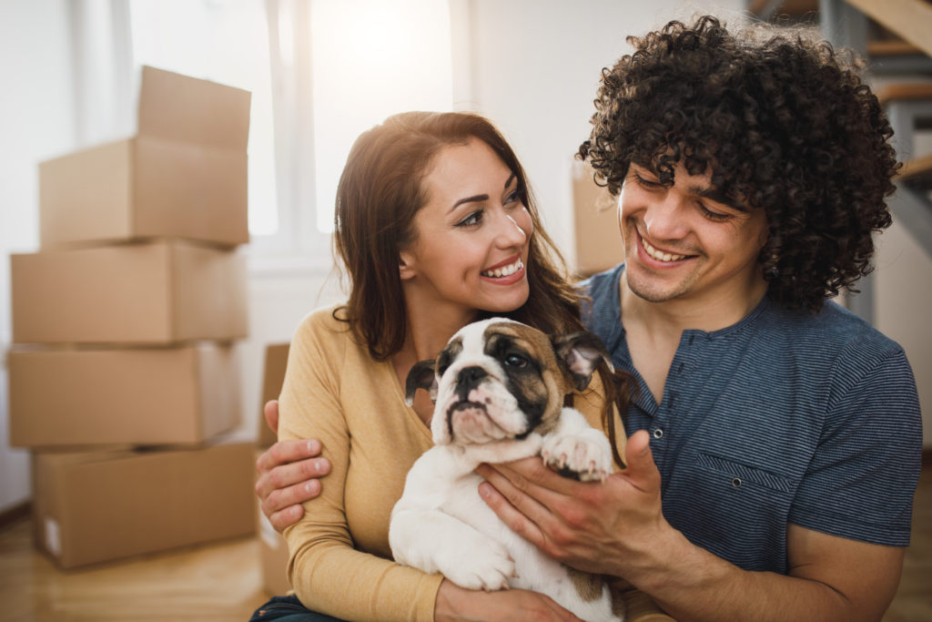 Couple moving in with dog